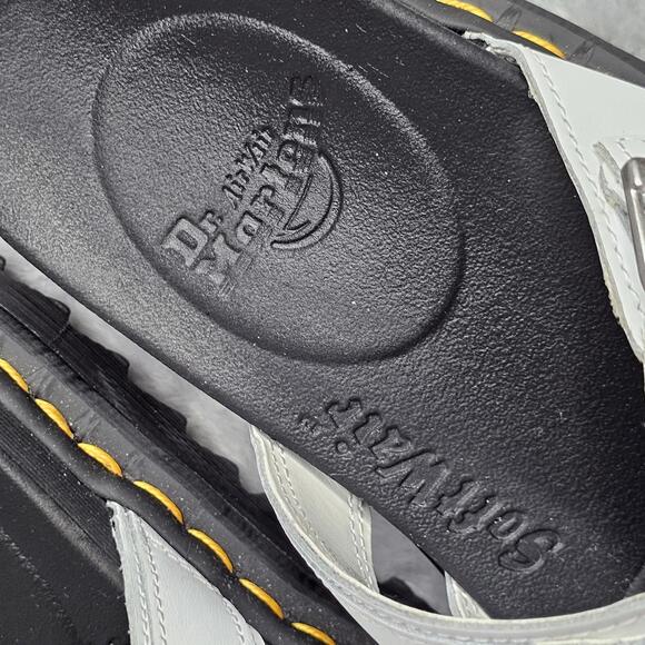 Dr. Martens Women's White Blaire Leather Slide Sandals Size 9 - Picture 7 of 10